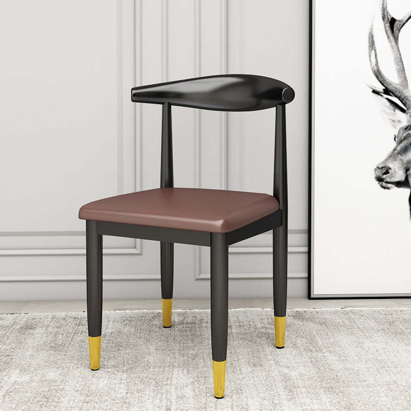 Luxury PU Leather Dining Chair — White PU Leather Seat