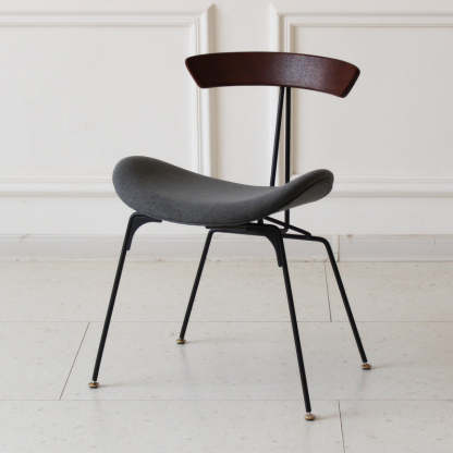Industrial Ant Arch Wood Leather Dining Chair