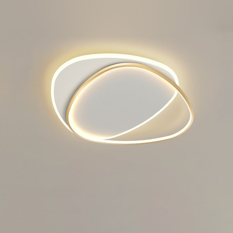 Minimalist Triangle Oval Acrylic Iron LED Flush Mount Light