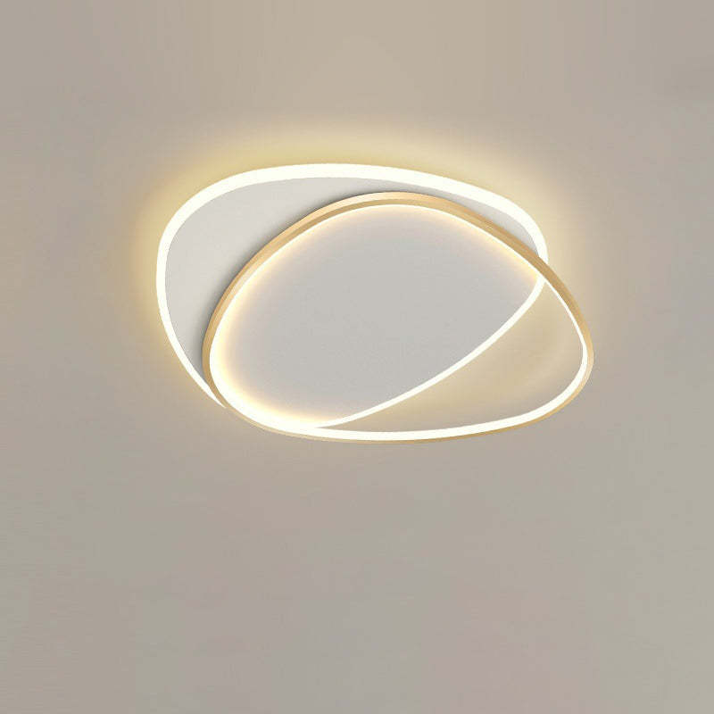 Minimalist Triangle Oval Acrylic Iron LED Flush Mount Light