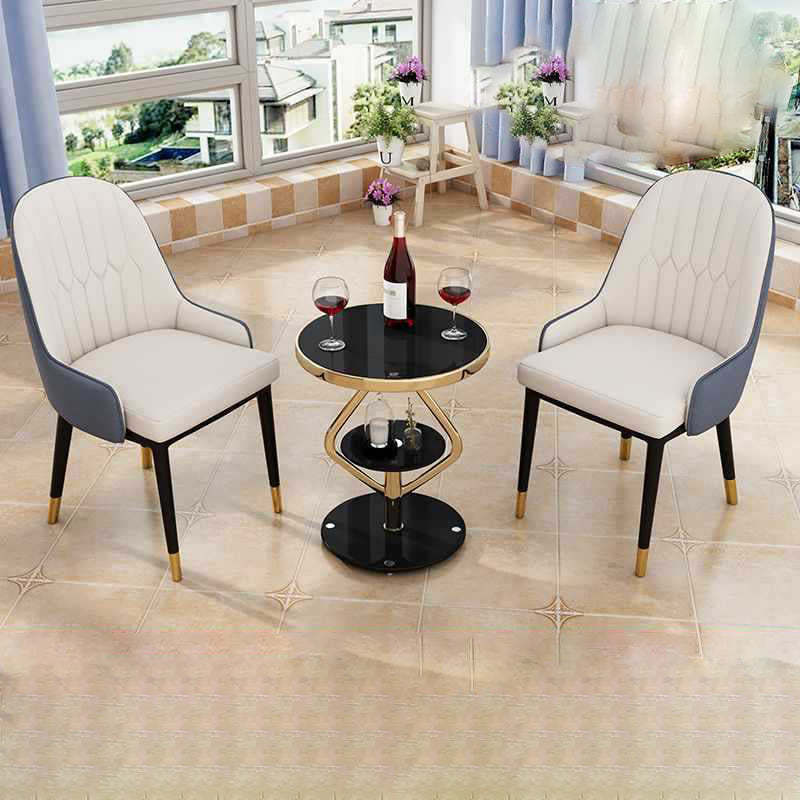 Nordic Lozenge Glass Steel End Table