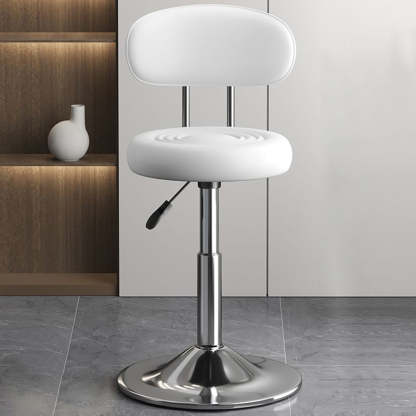 Contemporary Leather Swivel Bar Stool Height Adjustable