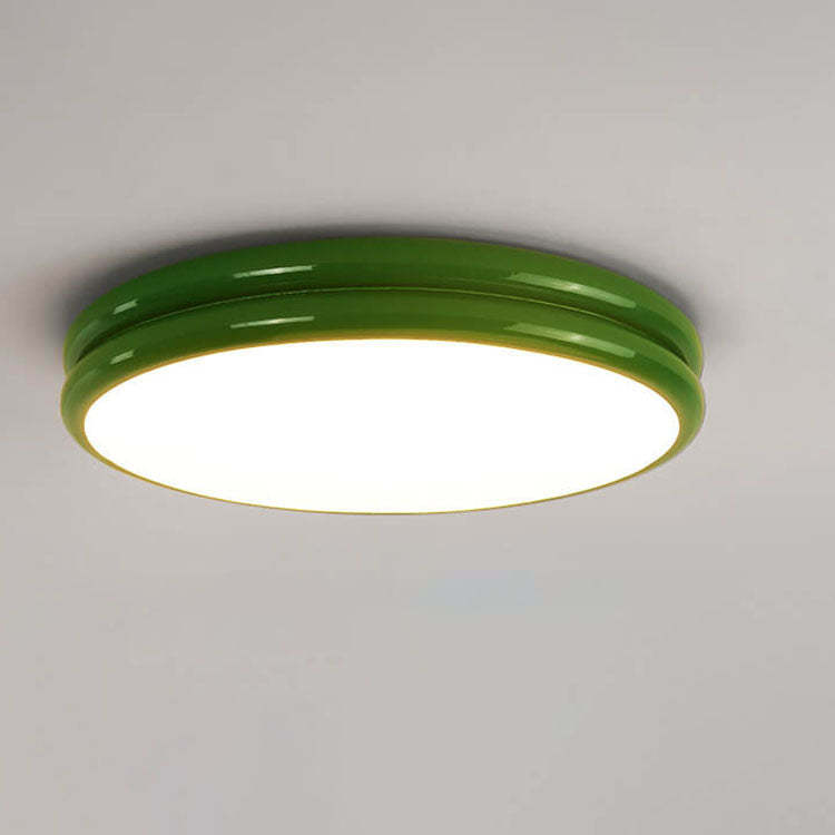 Modern Kids Wrought Iron Round LED Flush Mount Light