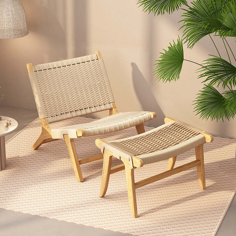 Nordic Woven Wood Rope Accent Chair