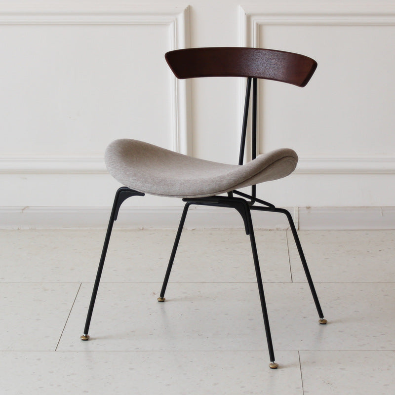 Industrial Ant Arch Wood Leather Dining Chair