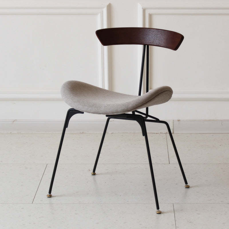 Industrial Ant Arch Wood Leather Dining Chair