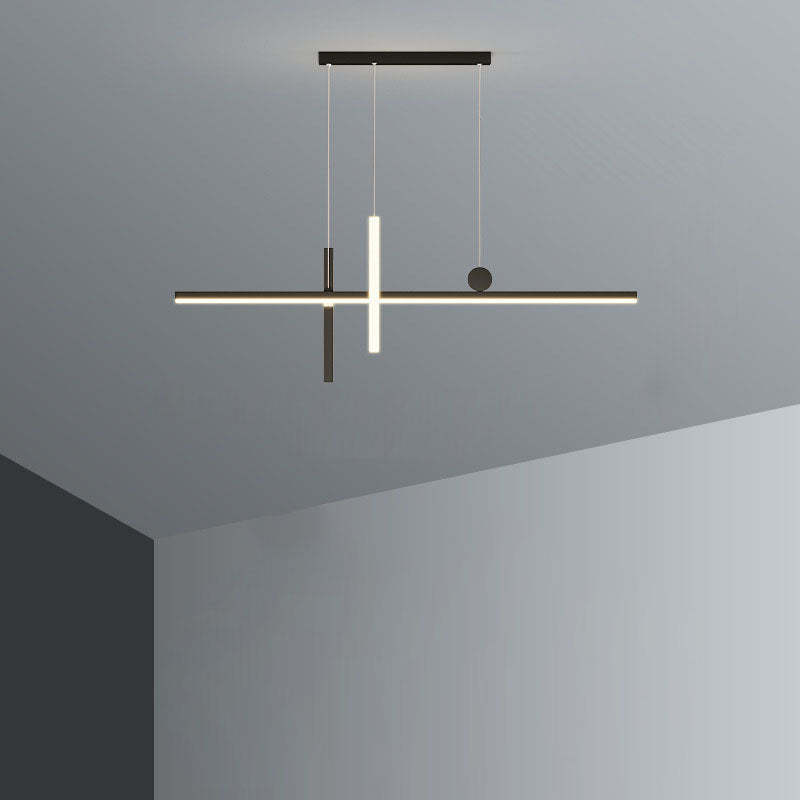 Minimalist Cone Circle Iron Acrylic LED Island Chandelier