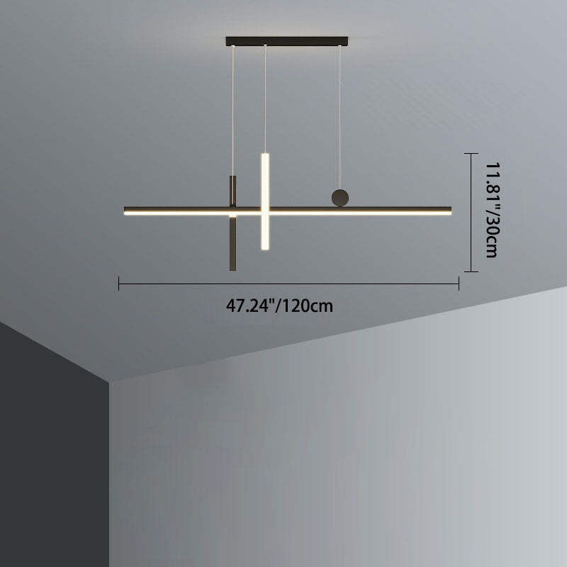 Minimalist Cone Circle Iron Acrylic LED Island Chandelier