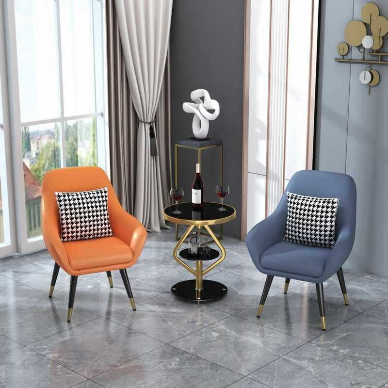 Nordic Lozenge Glass Steel End Table