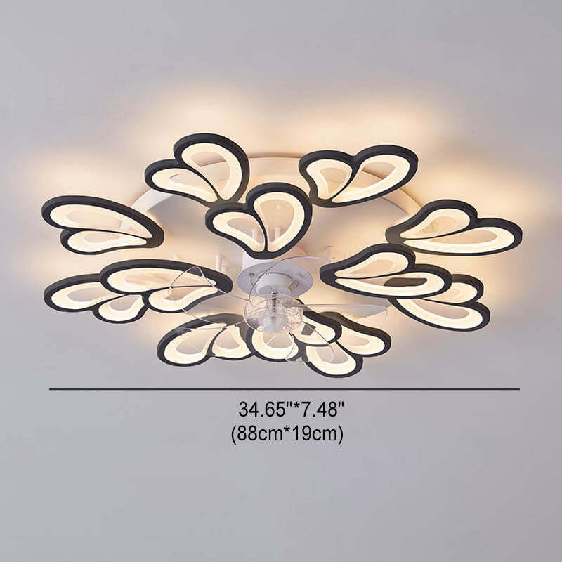 Scandinavian Minimalist Heart Flush Mount