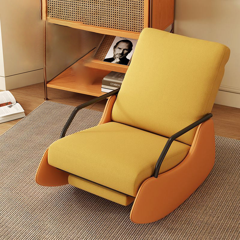 Modern Snowflake Velvet Cat Scratch Leather Recliner — Without Footrest & Imported Latex Version / Mint Green & Dark Gray