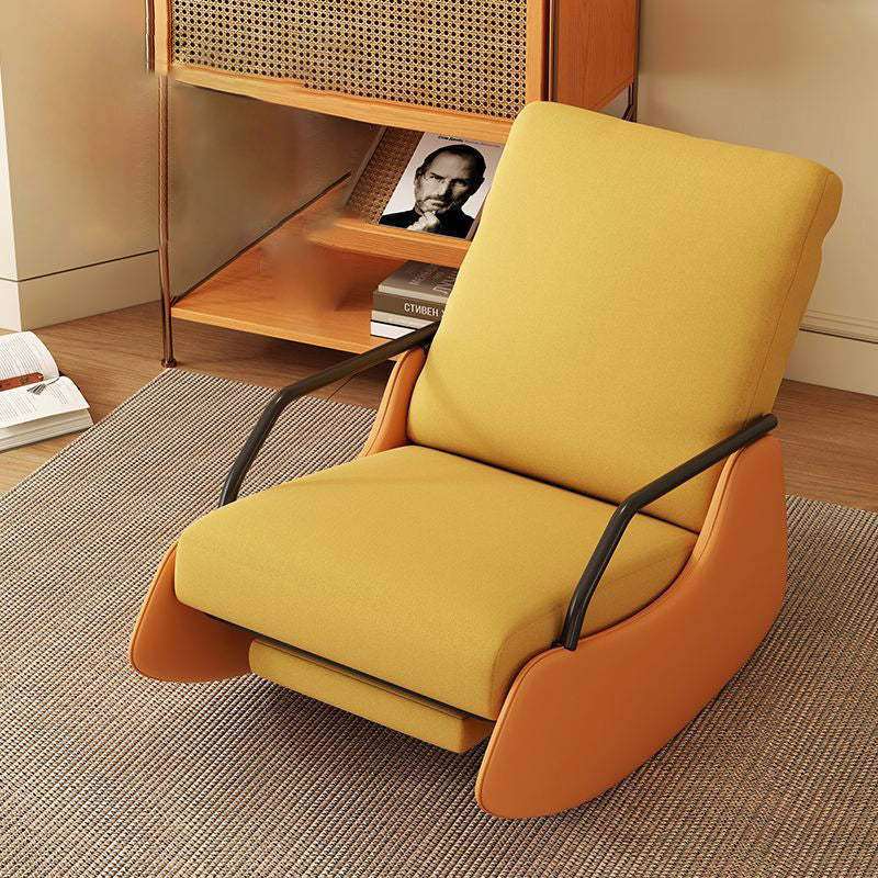 Modern Snowflake Velvet Cat Scratch Leather Recliner — Without Footrest & Imported Latex Version / Mint Green & Dark Gray