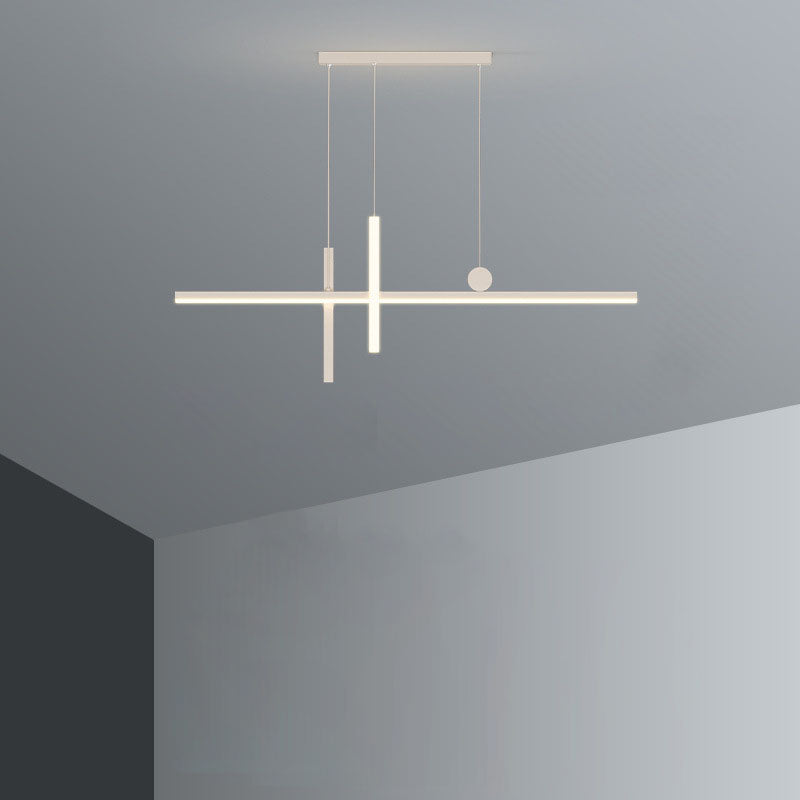 Minimalist Cone Circle Iron Acrylic LED Island Chandelier