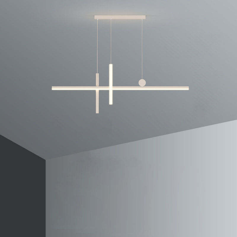 Minimalist Cone Circle Iron Acrylic LED Island Chandelier
