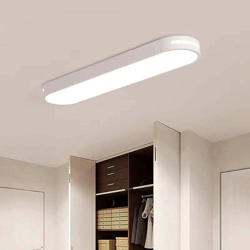 Minimalist Elliptical Strip Iron Flush Mount Light