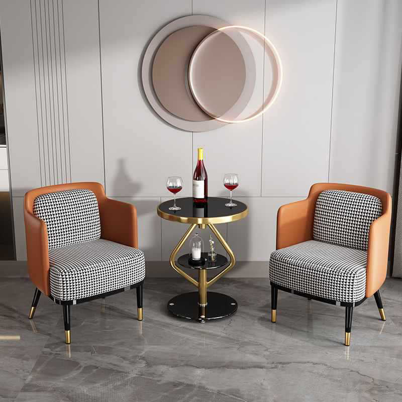 Nordic Lozenge Glass Steel End Table