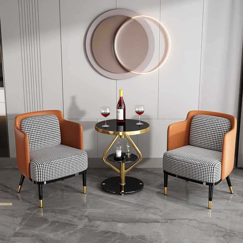 Nordic Lozenge Glass Steel End Table