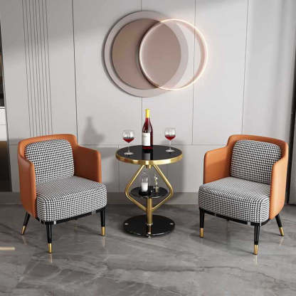 Nordic Lozenge Glass Steel End Table