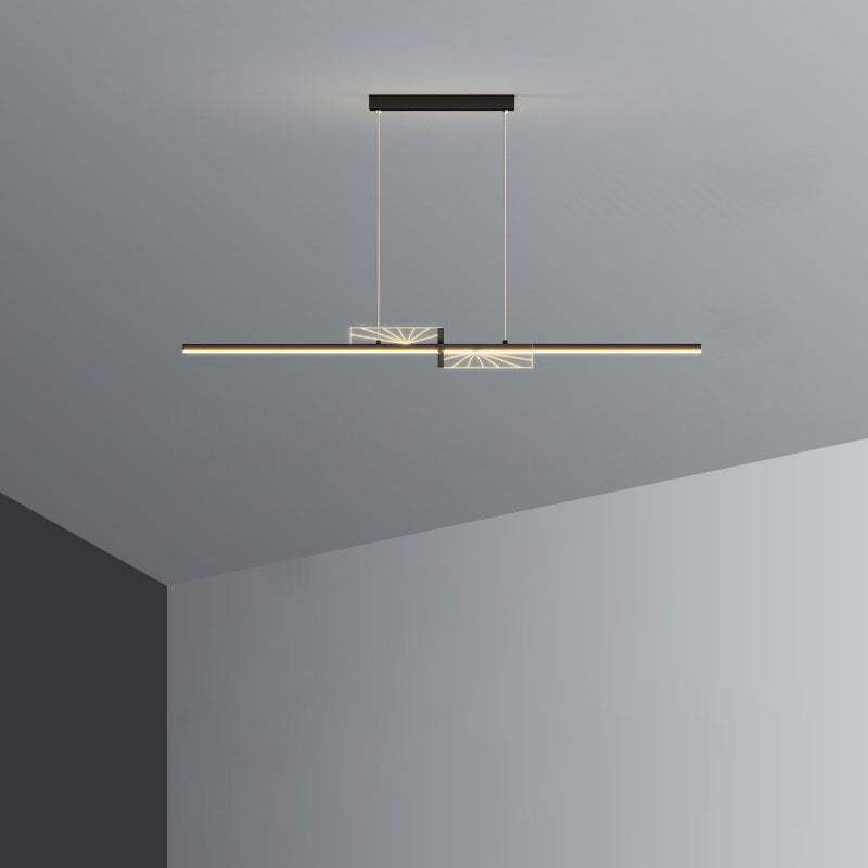 Minimalist Cone Circle Iron Acrylic LED Island Chandelier