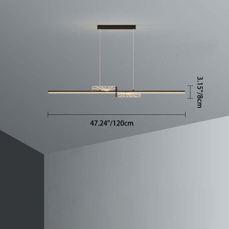 Minimalist Cone Circle Iron Acrylic LED Island Chandelier