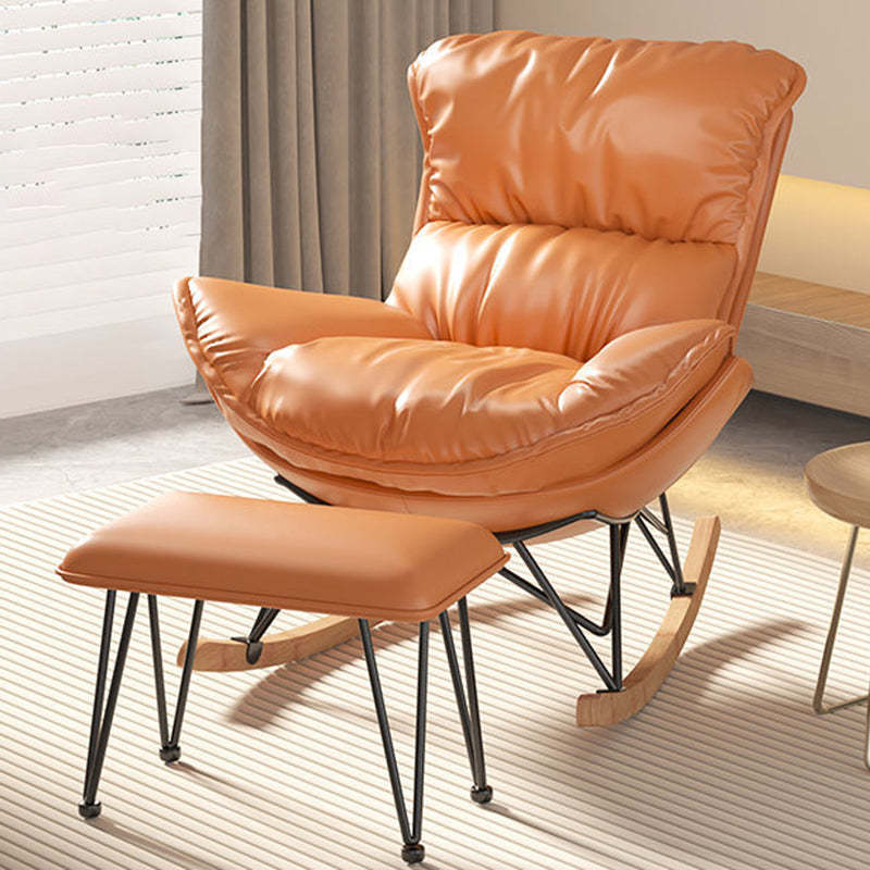Contemporary Fabric Upholstered Rocking Chair