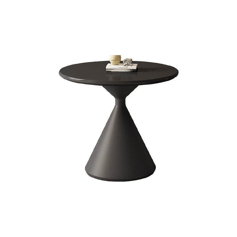 Minimalist Cone Wood Steel End Table