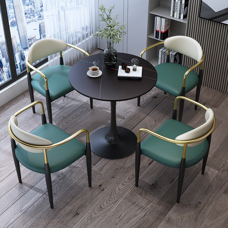 Contemporary Square Velvet Upholstered Dining Chair