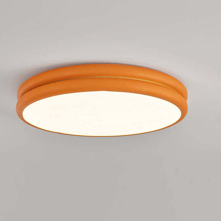 Modern Kids Wrought Iron Round LED Flush Mount Light