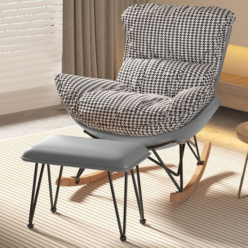 Contemporary Fabric Upholstered Rocking Chair