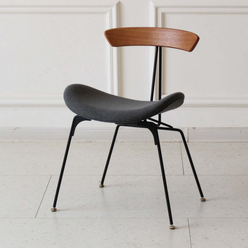 Industrial Ant Arch Wood Leather Dining Chair