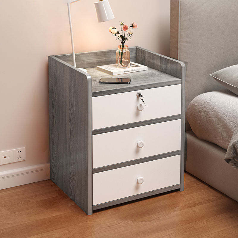 Minimalist Rectangular 1/2/3-Drawer Nightstand