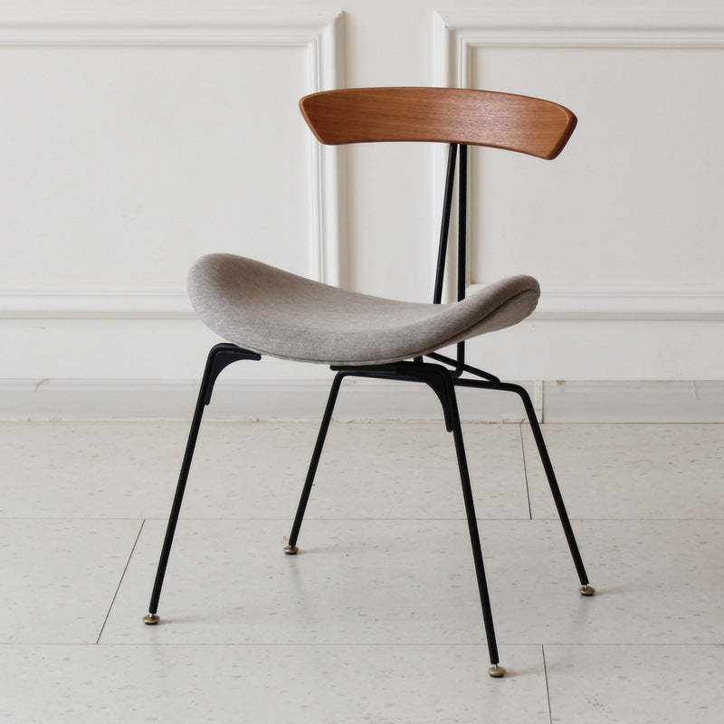 Industrial Ant Arch Wood Leather Dining Chair