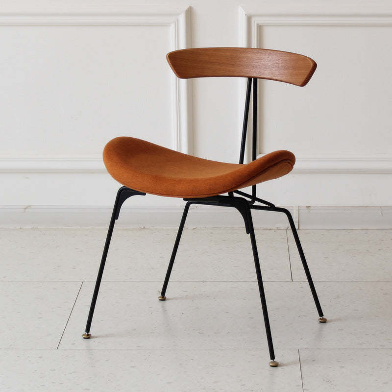Industrial Ant Arch Wood Leather Dining Chair
