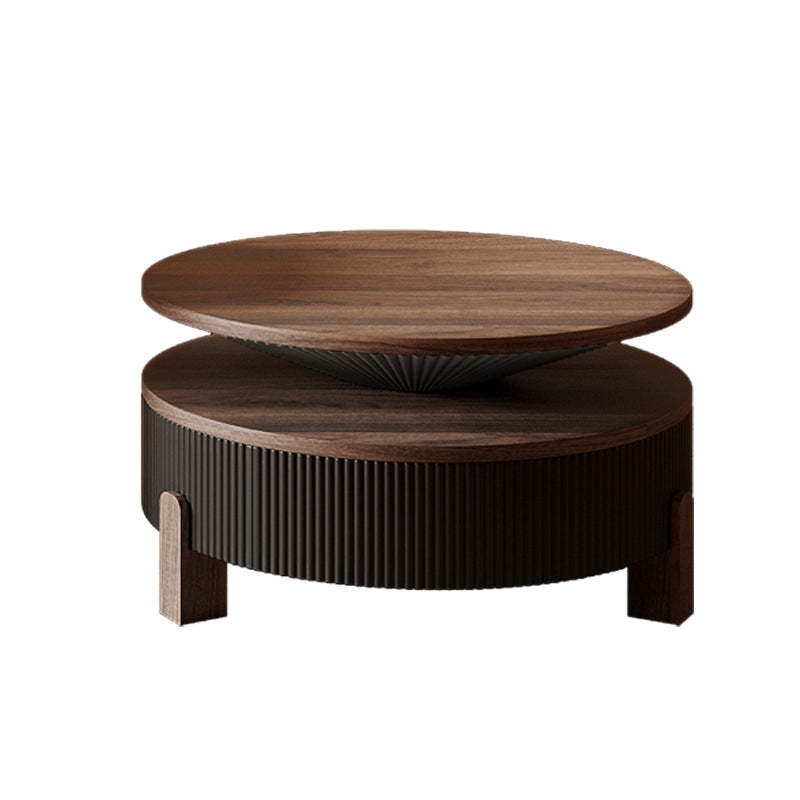 Nordic 1-drawer round gray coffee tables, Lighom