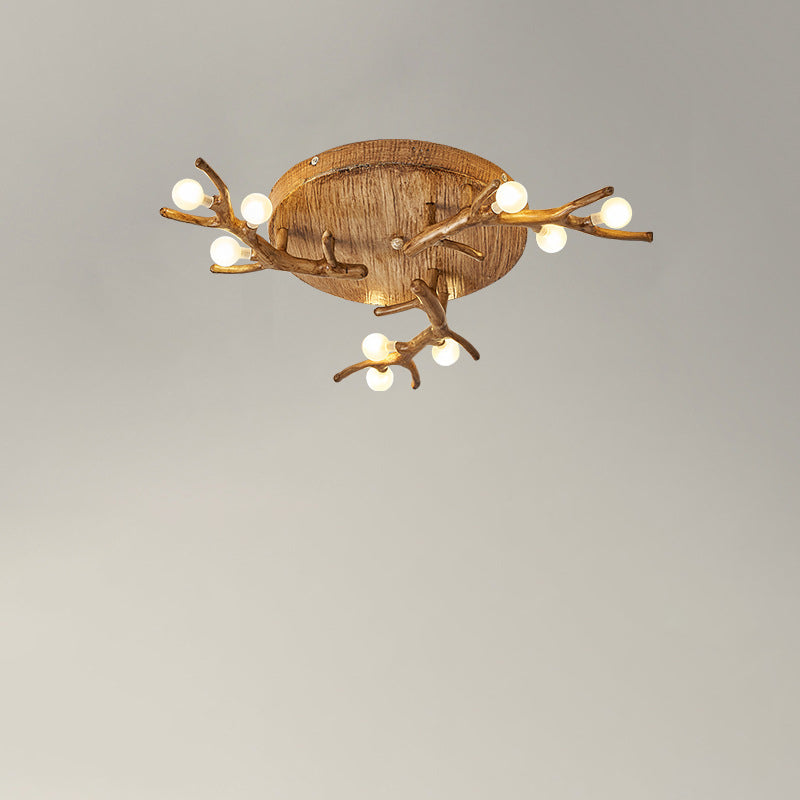 Scandinavian Polymer Branch Ball Ceiling Light