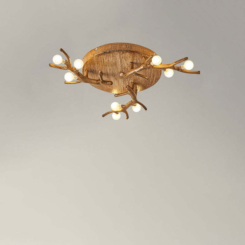 Scandinavian Polymer Branch Ball Ceiling Light