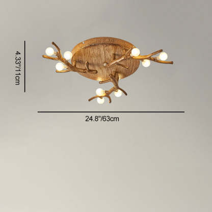 Scandinavian Polymer Branch Ball Ceiling Light
