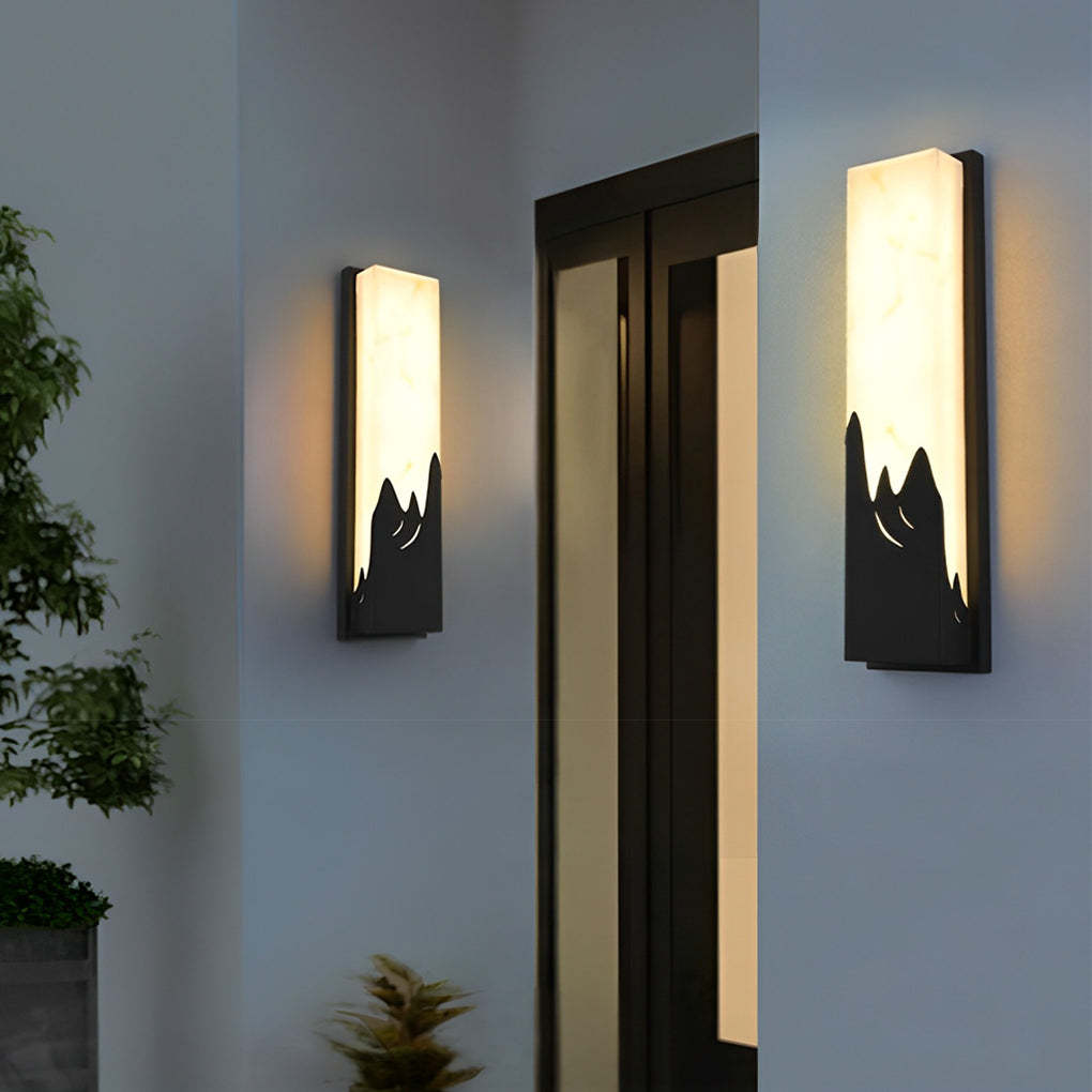 Rectangular Creative Scenery Waterproof LED Black Retro Sconces Lighting-Lighom