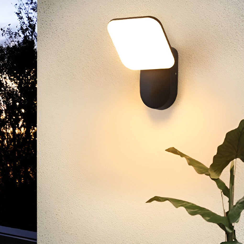 Square 12W LED Modern Outdoor Wall Sconce
