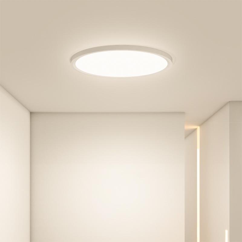 Minimalist Black Circle Industrial Flush Mount Kitchen Light