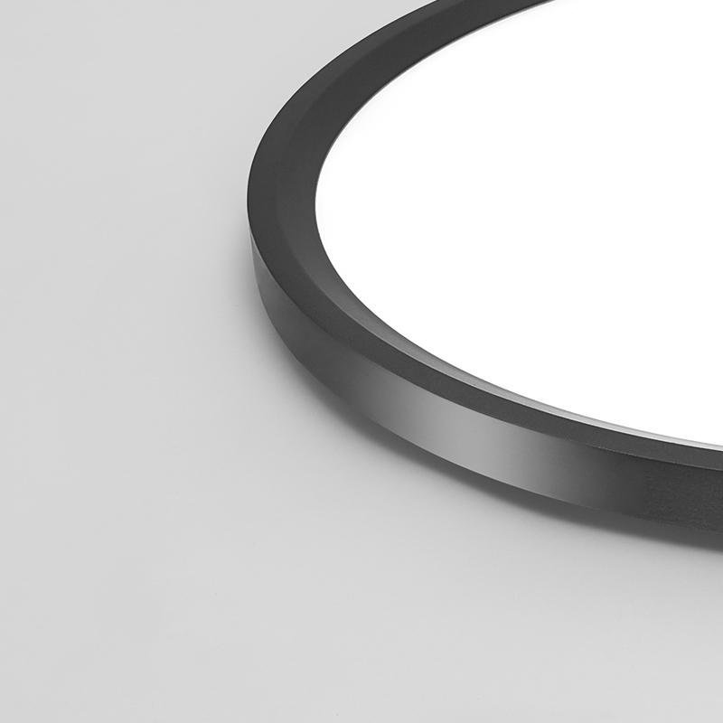 Minimalist Black Circle Industrial Flush Mount Kitchen Light