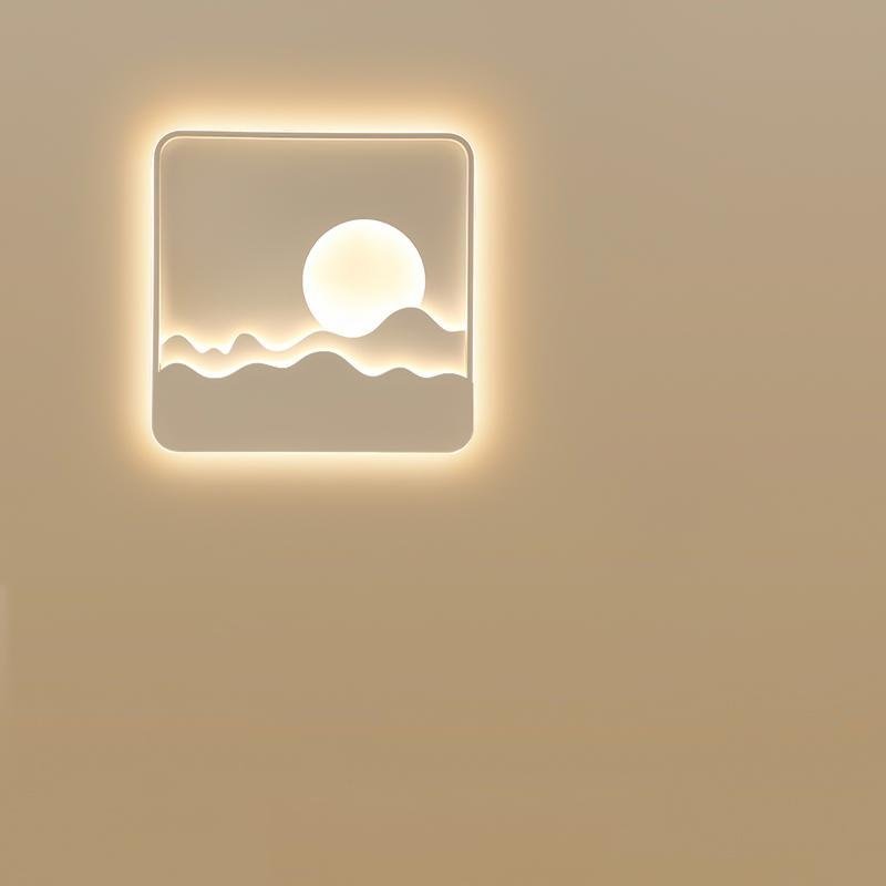 Modern Moon Patterned LED Wall Sconce