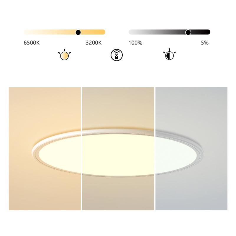 Soft White Round Industrial Black Flush Mount Kitchen Light