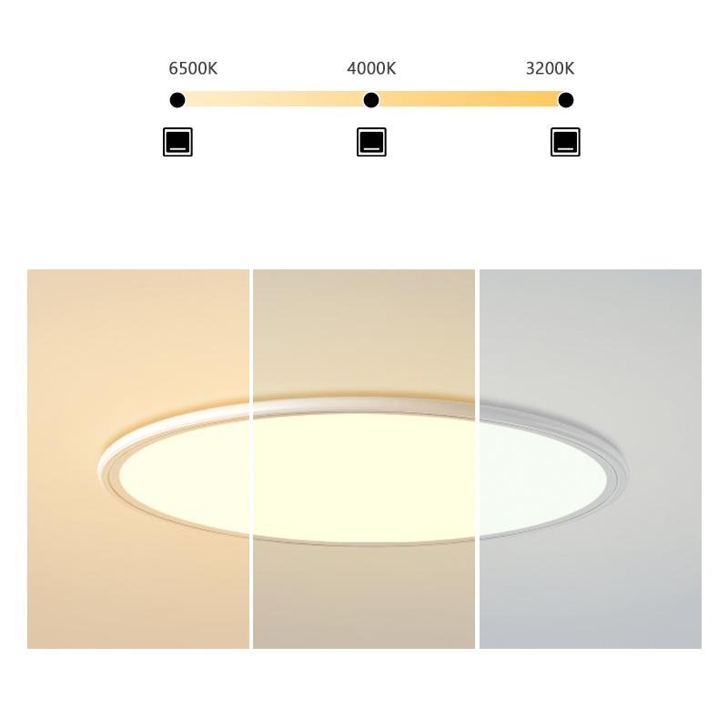 Soft White Round Industrial Black Flush Mount Kitchen Light