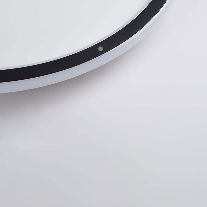 Round Black Framed Industrial Flush Mount Kitchen Lighting Dining Room Lighting Bedroom Ceiling Lights-Lighom