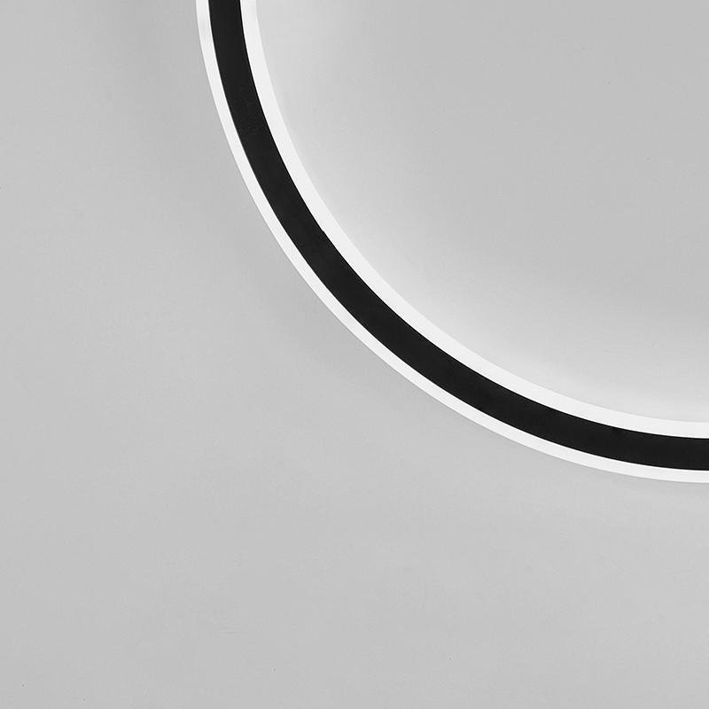 Round Black Framed Industrial Flush Mount Kitchen Lighting Dining Room Lighting Bedroom Ceiling Lights-Lighom