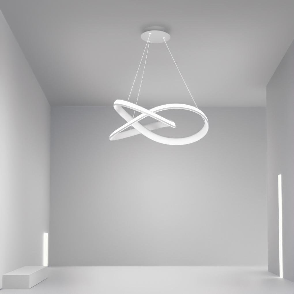 Ribbon Dining Room Chandelier Modern Chandelier with Remote Control-Lighom