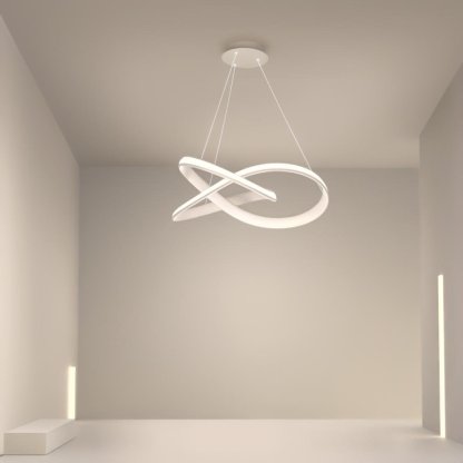 Ribbon Dining Room Chandelier Modern Chandelier with Remote Control-Lighom