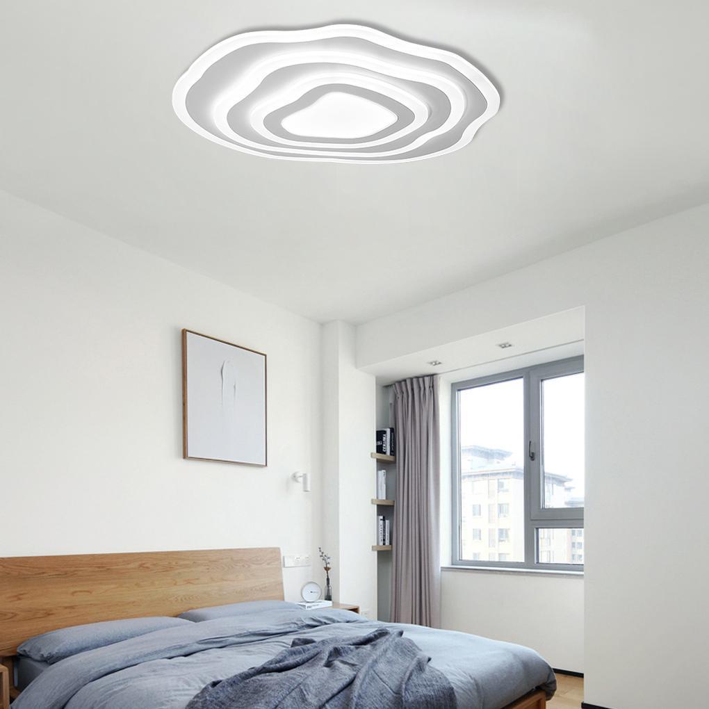 Modern Industrial Rippled White Flush Mount Ceiling Light for Bedroom-Lighom