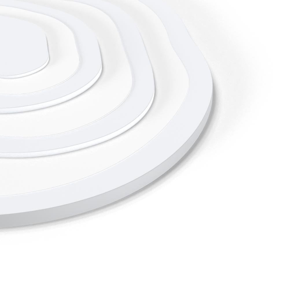 Modern Industrial Rippled White Flush Mount Ceiling Light for Bedroom-Lighom